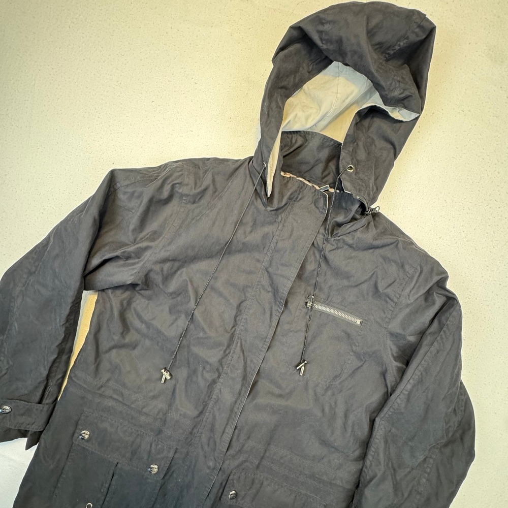 Free Country Parka Jacket Women M Black Special Edition Zebra‎ Print Hooded Coat